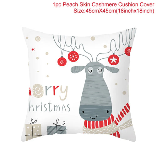 45*45 Christmas Cushion Cover Pillowcase Merry Christmas Decoration