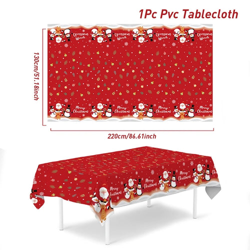 Christmas Tablecloth Merry Christmas Decorations For Home 2024 Navidad