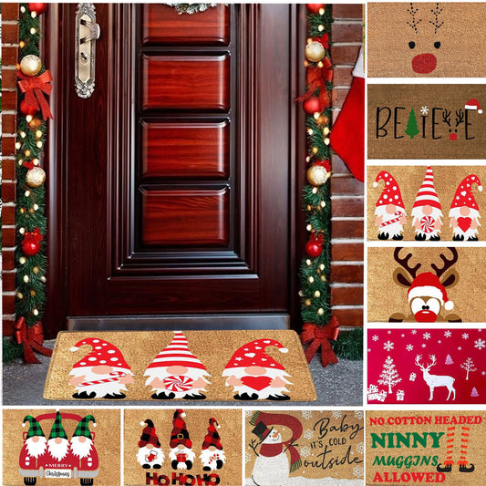 Christmas Festival Decoration Front Door Carpet Indoor Outdoor