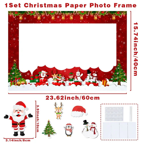 Christmas Frame Photo Prop Merry Christmas Decorations For Home 2024