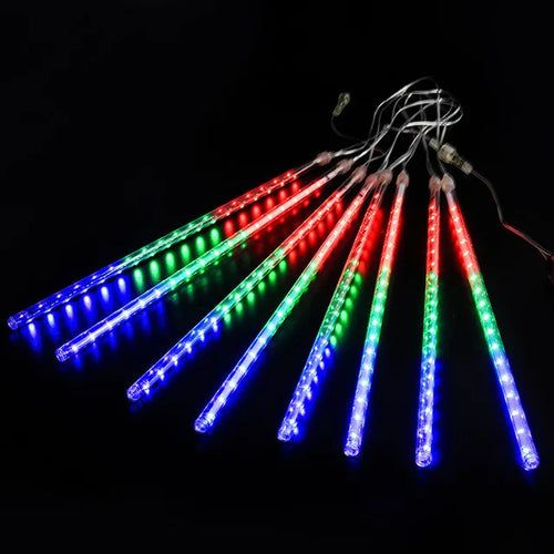 LED Meteor Shower Rain Lights Waterproof Falling Raindrop Fairy String