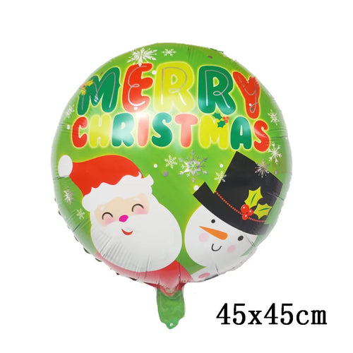 Merry Christmas Foil Balloon Navidad 2023 Home Decoration Santa Claus