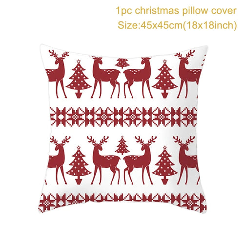 45*45 Christmas Cushion Cover Pillowcase Merry Christmas Decoration