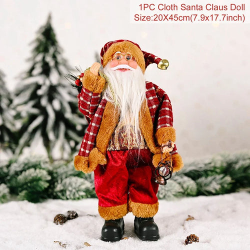 Standing Santa Doll Cute Doll Christmas Decoration 2024 Statue Festive