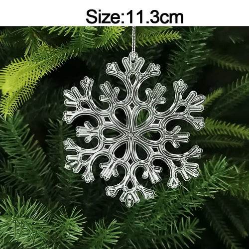 5pcs Christmas Home Decorations Crystal Acrylic Ornaments Snowflake