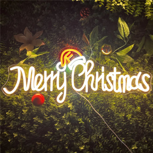 Merry Christmas Neon Sign Large LED Chrismas Lights Sign for Christmas