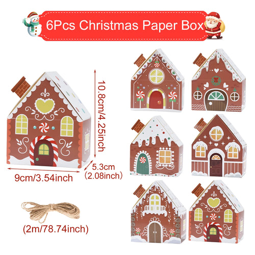 Christmas Gingerbread House Candy Box Merry Christmas Decoration For