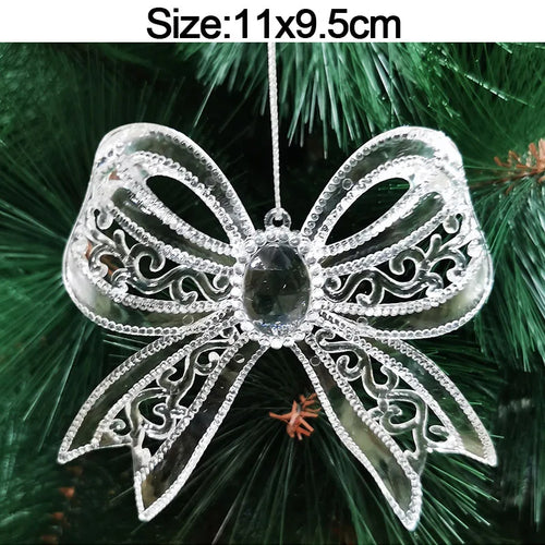 5pcs Christmas Home Decorations Crystal Acrylic Ornaments Snowflake