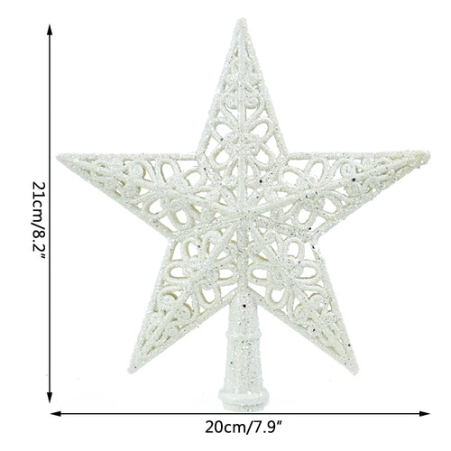 Christmas Tree Top Star Hollowed-Out Xmas Tree Top Sparkle Star