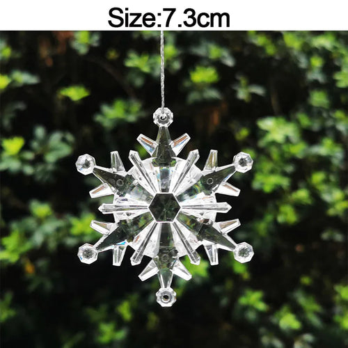 5pcs Christmas Home Decorations Crystal Acrylic Ornaments Snowflake