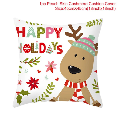 45*45 Christmas Cushion Cover Pillowcase Merry Christmas Decoration