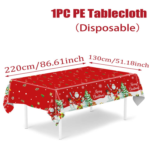 Christmas Tablecloth Merry Christmas Decorations For Home 2024 Navidad