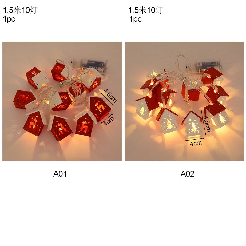 1.5m Christmas Mini House Lights Fairy Lamp String Christmas Home