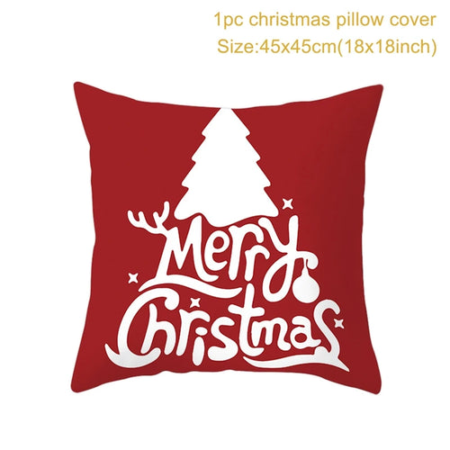 45*45 Christmas Cushion Cover Pillowcase Merry Christmas Decoration