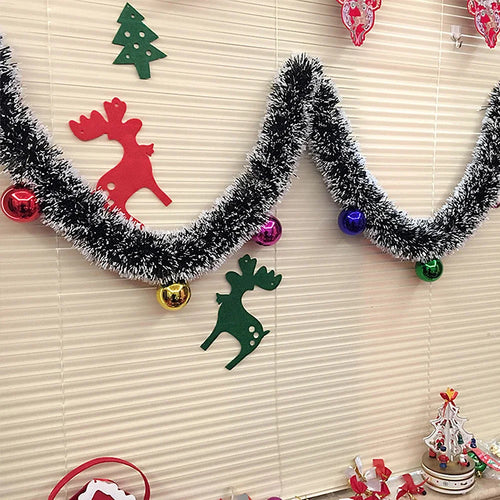 Christmas Tinsel Garlands Decoration Bar Tops Ribbon Garland with