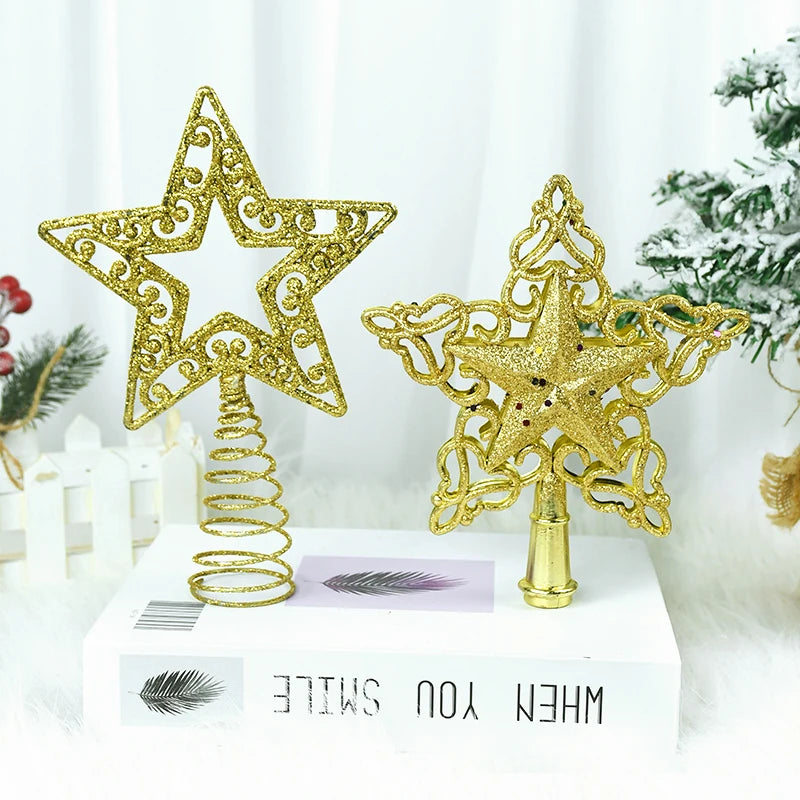 Christmas Tree Top Star Hollowed-Out Xmas Tree Top Sparkle Star