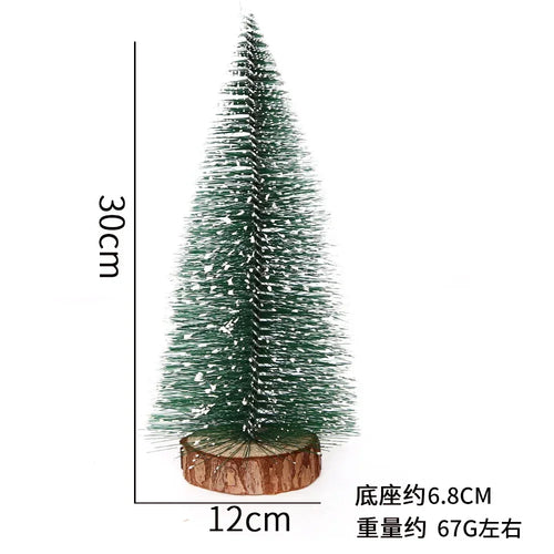 Mini Xmas Tree Tabletop Festive Ornament Merry Christmas Home