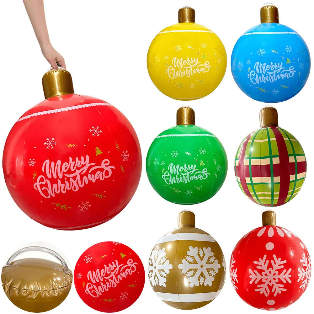 24 Inch PVC Inflatable Christmas Ball Outdoor Christmas Decorations