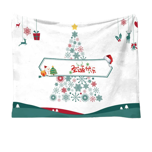 Christmas Throw Blanket - Soft and Warm Sherpa Christmas Throw