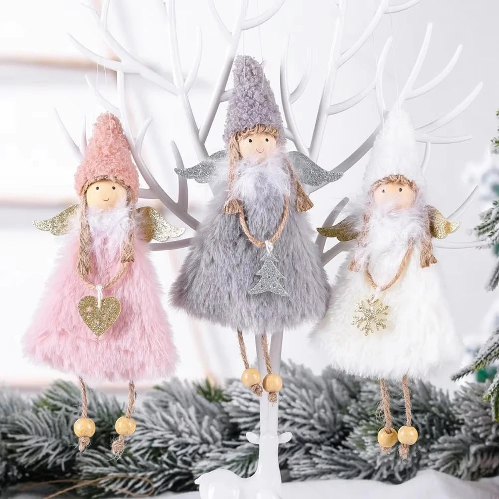 Christmas Angel Doll Pendants Xmas Tree Decor Merry Christmas