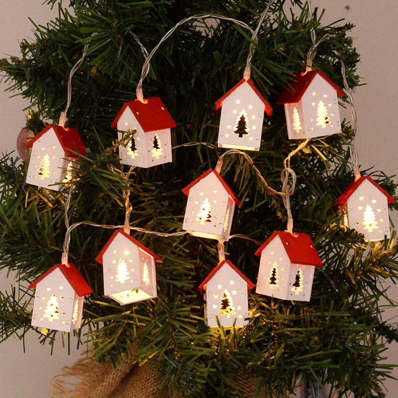 1.5m Christmas Mini House Lights Fairy Lamp String Christmas Home