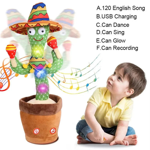 Kids Dancing Talking Cactus Toys Interactive Talking Sunny Cactus