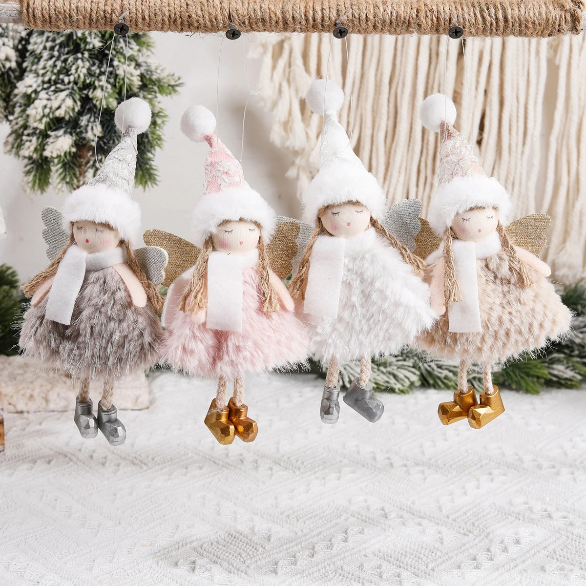 Christmas Angel Doll Pendants Xmas Tree Decor Merry Christmas