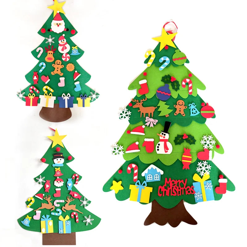 DIY Felt Christmas Tree Christmas Decoration for Home Navidad 2022 New