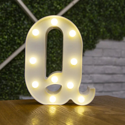 Alphabet Letter LED Lights Luminous Number Lamp Decor  Battery Night