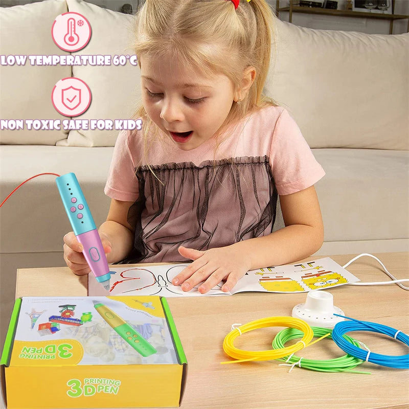 High-quality 3D Pen Set for Kids Boys Girls Birthday Chrismas Gift 3d