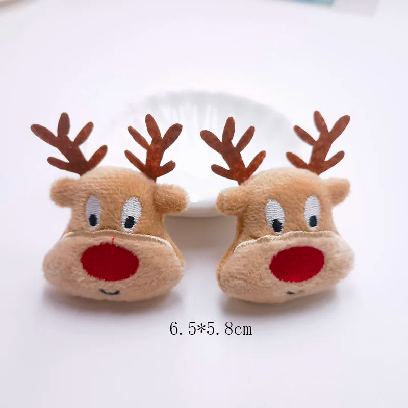 10PCS/Lot cartoon chrismas deer  Padded Applique Crafts for Children