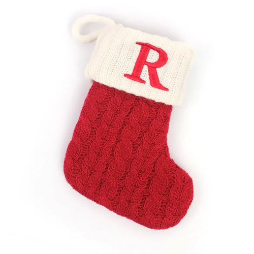 Letters Christmas Stocking New Knitting Christmas Tree Pendant