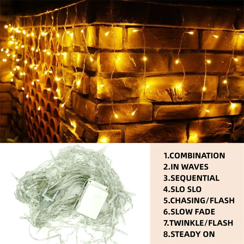 Christmas Lights Waterfall Outdoor Decoration 5M Droop 0.4-0.6m Led