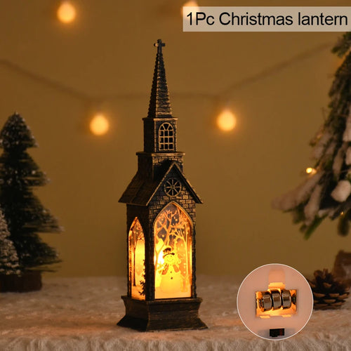 2024 Christmas LED Night Light Santa Claus Snowman Lantern Lamp Table