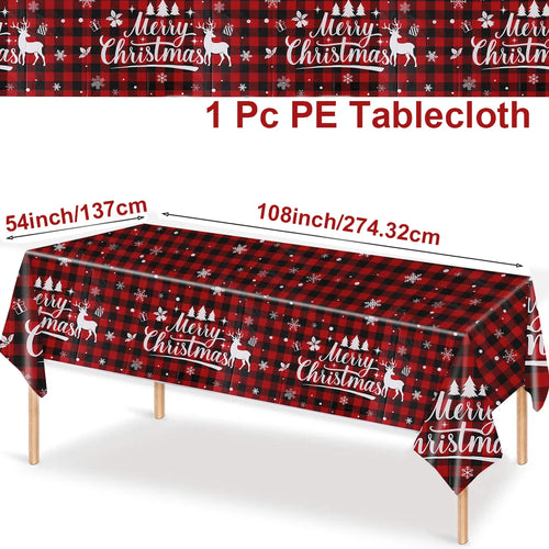 Christmas Tablecloth Merry Christmas Decorations For Home 2024 Navidad