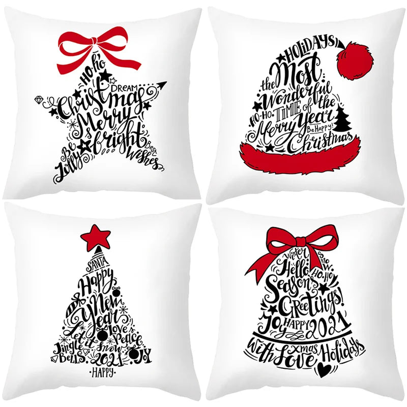 45*45 Christmas Cushion Cover Pillowcase Merry Christmas Decoration