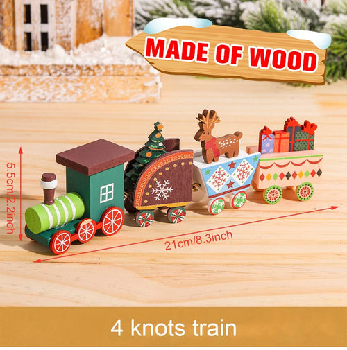 Christmas Wooden Train 2024 Xmas Ornament Merry Christmas Decorations