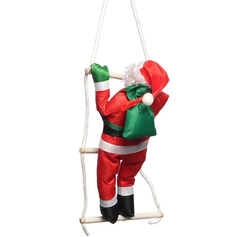 Santa Claus Climbing Ladder Ornaments Xmas Tree Santa Claus Climbing