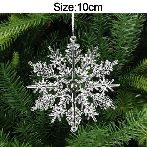 5pcs Christmas Home Decorations Crystal Acrylic Ornaments Snowflake