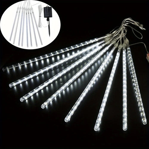 1pc Solar Powered Meteor Rain String Lights Waterproof for Outdoor