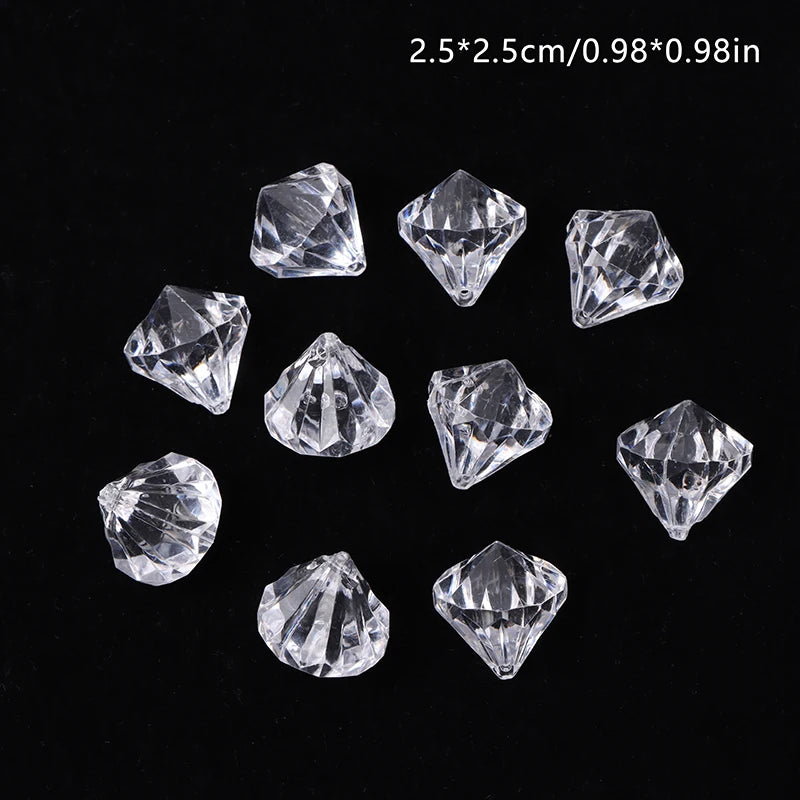 10Pcs Acrylic Crystal Drop Pendant Prisms Chandelier Curtain Chrismas