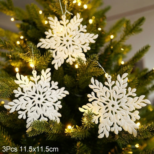 Xmas Tree Pendants Snowflake Angel Deer Hanging Ornaments Christmas