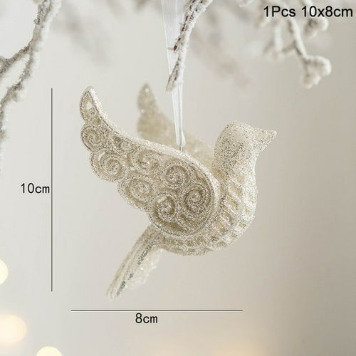 Xmas Tree Pendants Snowflake Angel Deer Hanging Ornaments Christmas