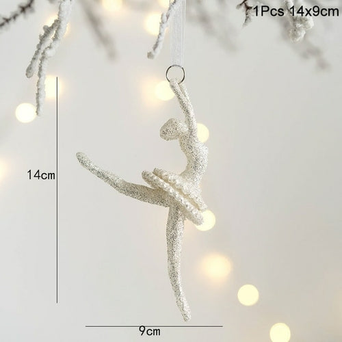 Xmas Tree Pendants Snowflake Angel Deer Hanging Ornaments Christmas