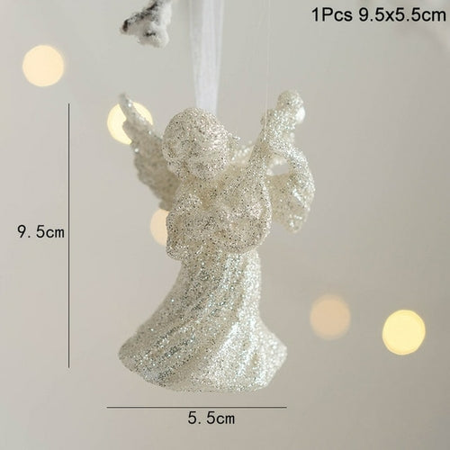 Xmas Tree Pendants Snowflake Angel Deer Hanging Ornaments Christmas