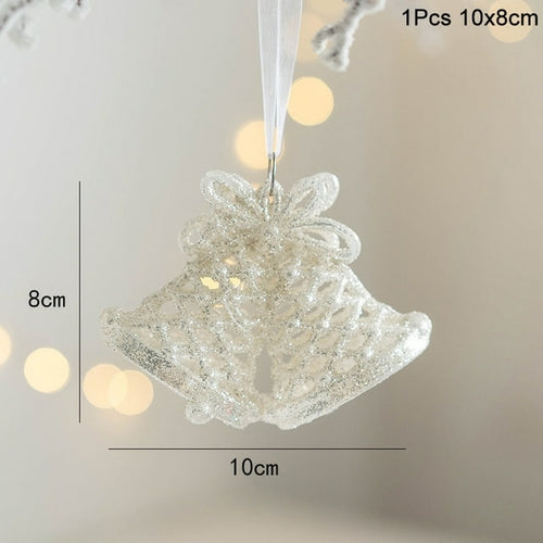 Xmas Tree Pendants Snowflake Angel Deer Hanging Ornaments Christmas