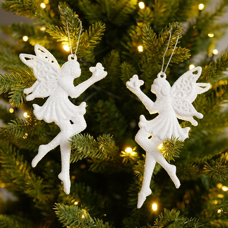 Xmas Tree Pendants Snowflake Angel Deer Hanging Ornaments Christmas