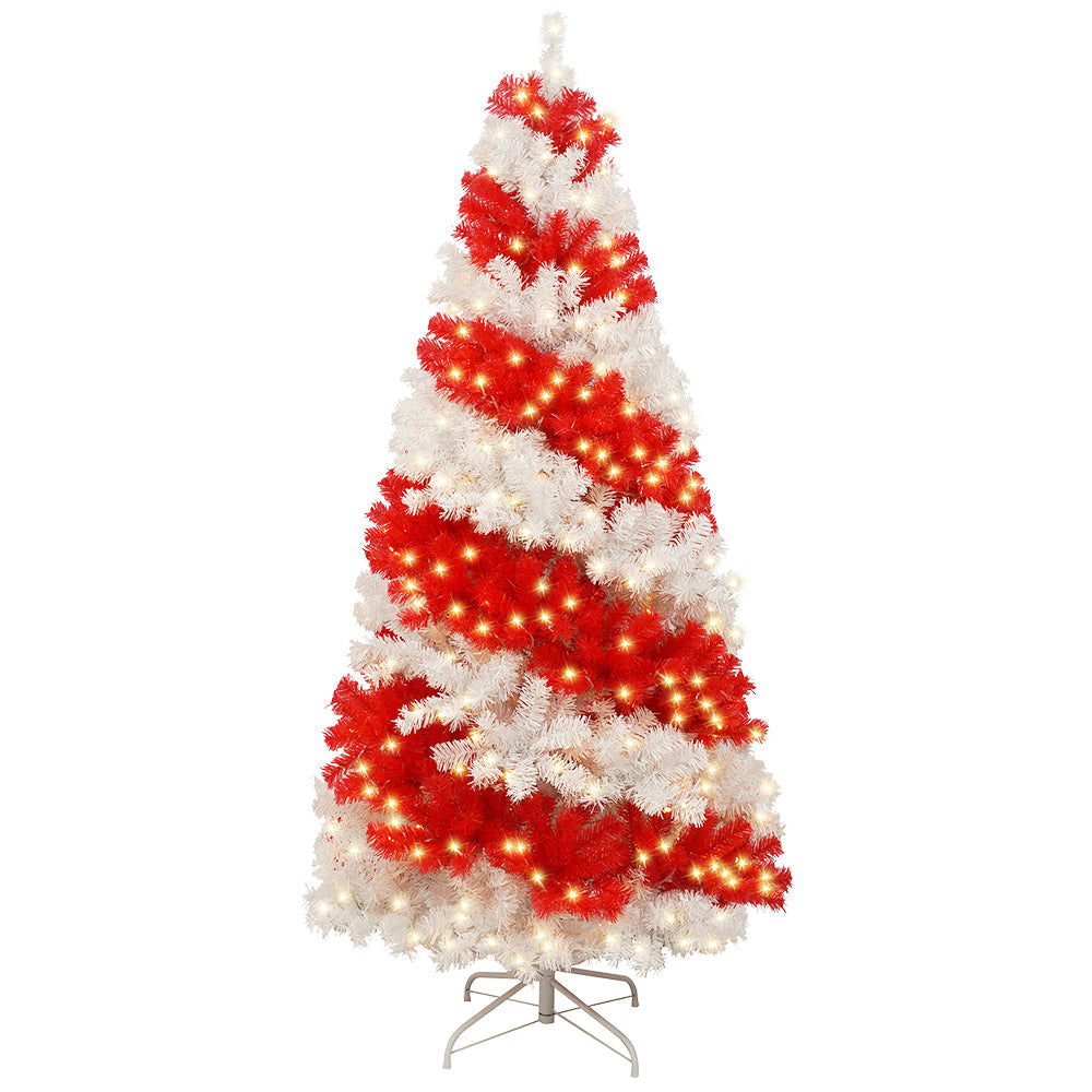 6ft Artificial Christmas Tree with 300 LED Lights and 900 Bendable