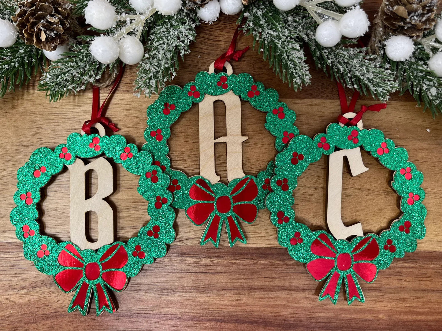 Christmas Wreath Monograms